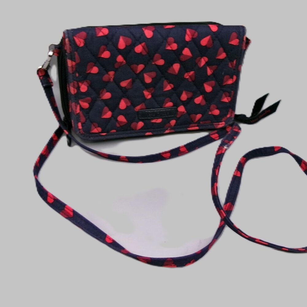 Vera Bradley Crossbody in Sweet Hearts Fabric, RFID All in One - Picture 2 of 7